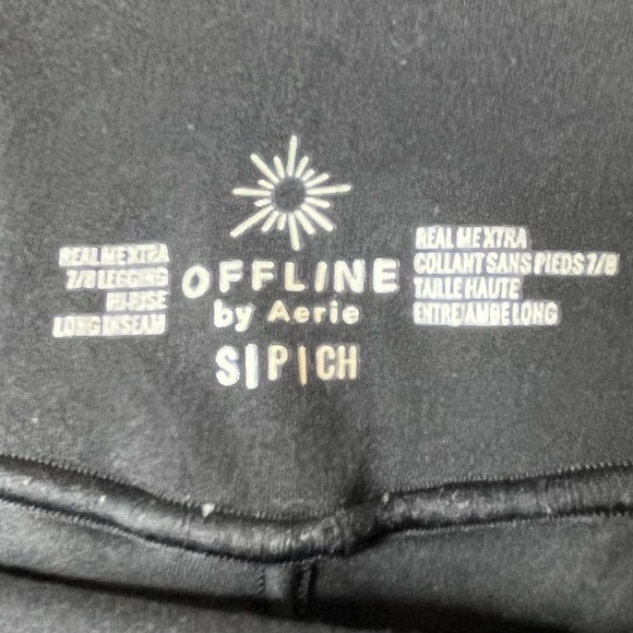 AERIE Offline Real Me Xtra 7/8 Leggings Tights Hi Rise Long Inseam Side Stripe - Picture 5 of 5